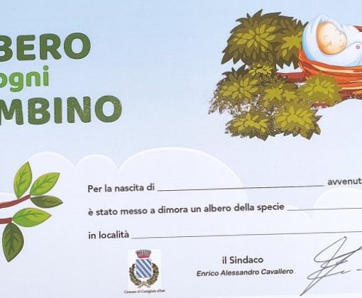 Un albero per ogni nuovo nato: a Costigliole d'Asti lunedì sarà piantato un albero di fronte ai nuovi parcheggi in viale Marconi