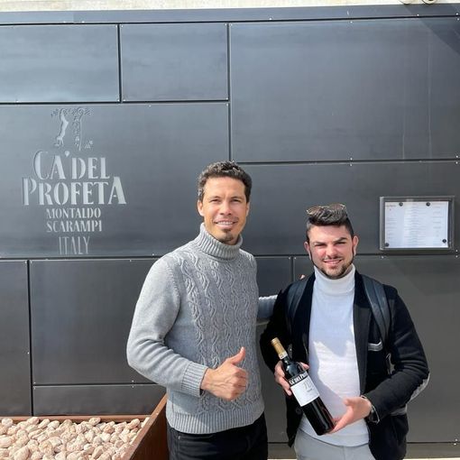 Anderson Hernanes e Mattia Antoniazzi presso Cà del Profeta