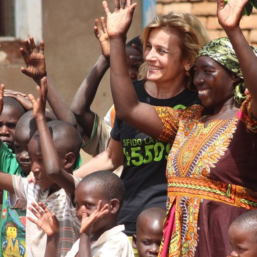 Alessandra durante la sua esperienza ad Haiti con Oxfam