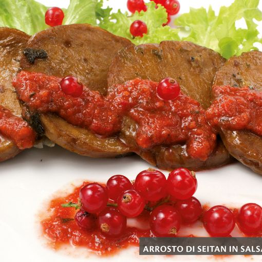I mercoledì veg di Ortofruit. Oggi prepariamo il delizioso arrosto di seitan in salsa al ribes