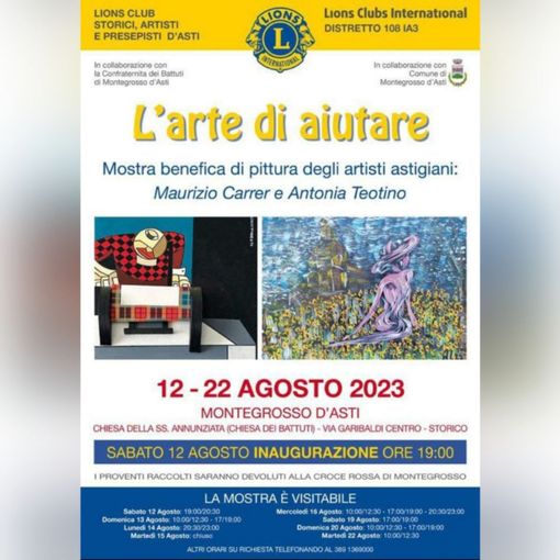 L'arte incontra la solidarietà con la mostra di Antonia Teotino e Maurizio Carrer