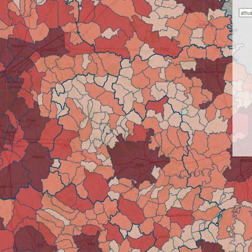 Covid: in Piemonte cala leggermente l'indice contagio. Ad Asti attualmente i contagiati superano i duemila