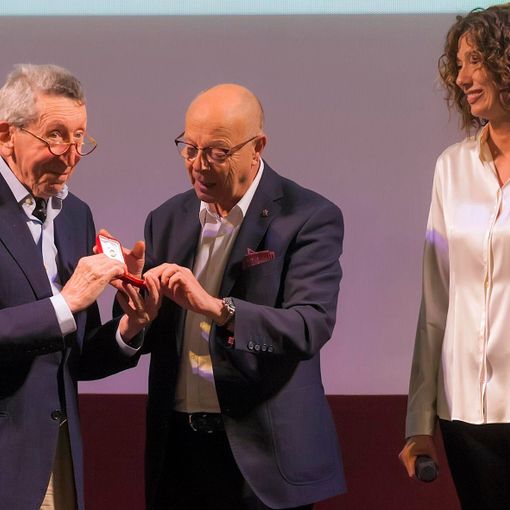 Sergio Romano con Gianfranco Imerito e Roberta Bellesini (ph. Franco Rabino)