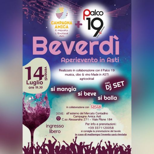 Ritornano i Beverdì al Mercato contadino di Campagna amica