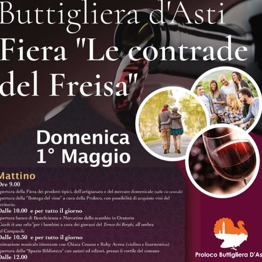 A Buttigliera &quot;Le contrade del freisa&quot;, domenica 1° maggio