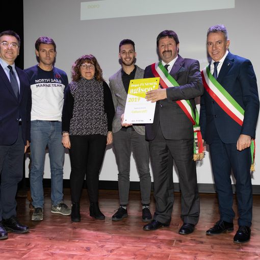 La squadra del Comune di Calliano con Roberto Cerrato e il sindaco di Fubine