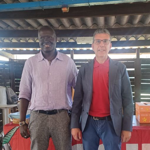 Carelli con Mamadou Seck