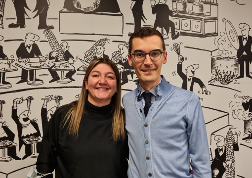 Il presidente Paolo Lanfranco e la presidente della Scuola Alberghiera Annalisa Conti