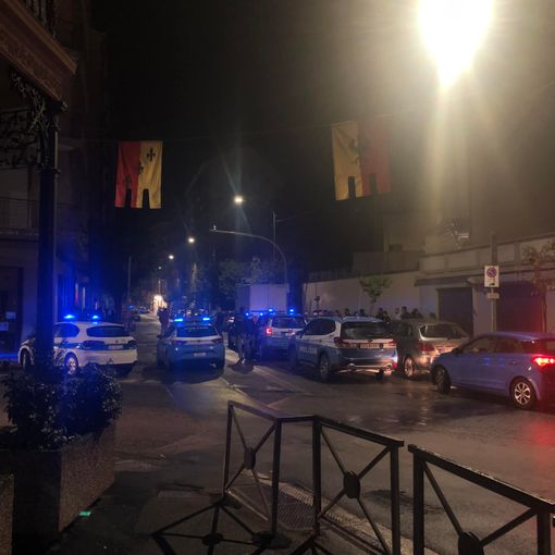 Una foto d'archivio di controlli in corso Matteotti