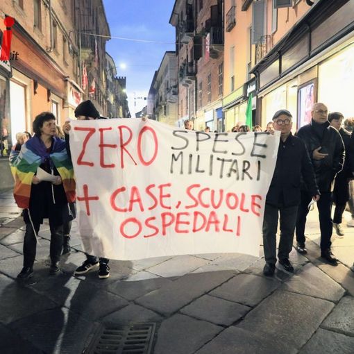 Il corteo per la pace organizzato in occasione del primo anniversario della guerra ucraina