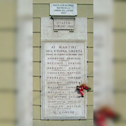 Cento anni dalla strage fascista alla Camera del Lavoro di Torino. Domenica 18 dicembre Cunico ricorda Leone Mazzola, vittima astigiana