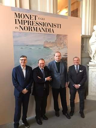 I presidenti Pia e Sacco con la delegazione vercellese (ph. G. Garrone)