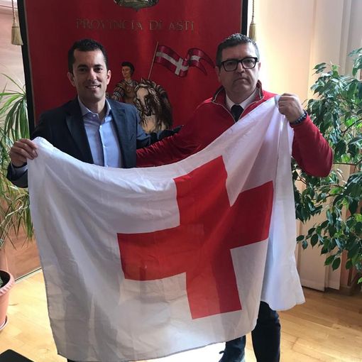 Il Presidente CRI di Asti Stefano Robino con il Presidente della Provincia di Asti Marco Gabusi