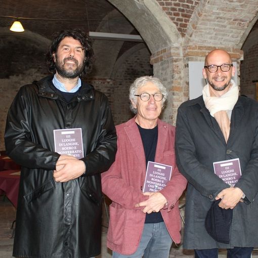 i due autori del libro con il presidente Miroglio
