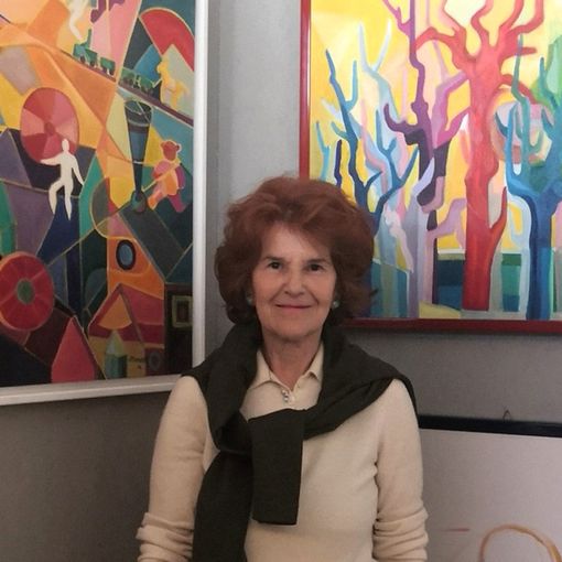 Enrica Maravalle e i suoi quadri