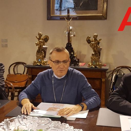 Il vescovo Prastaro con Michelino Musso e Dino Barberis