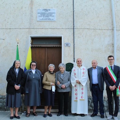 Alcune immagini relative la scopertura della targa in memoria di suor Onorina Lanfranco