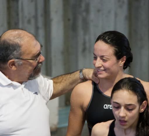 Giovanni Plaumbo presidente Astinuoto con Alice Franco in piscina
