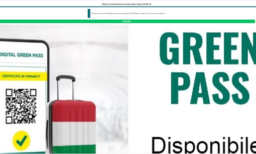 Una pagina civetta che sfrutta il green pass