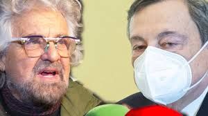 Mario Draghi e Beppe Grillo