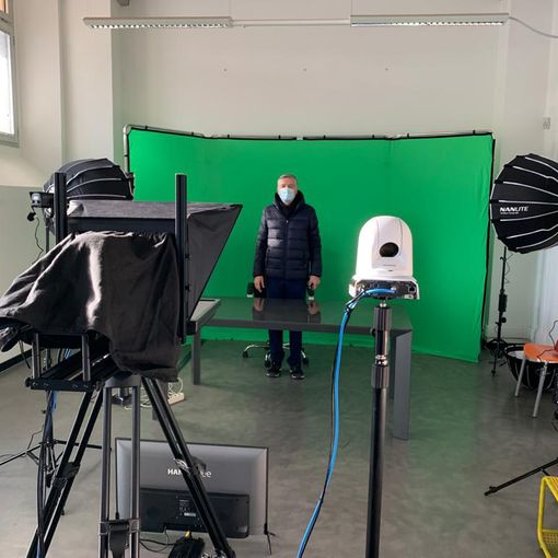 La sala regia e il presidente Mario Sacco