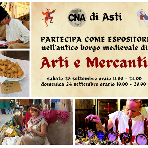 Sabato 23 e domenica 24 settembre torna &quot;Arti e Mercanti&quot;: adesioni aperte fino al 31 luglio