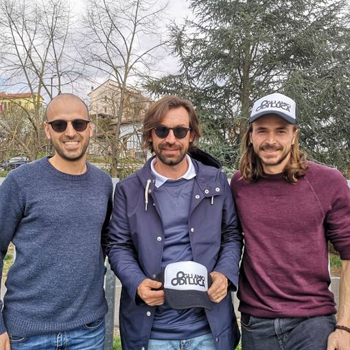 Pirlo con gli Amici di Luca