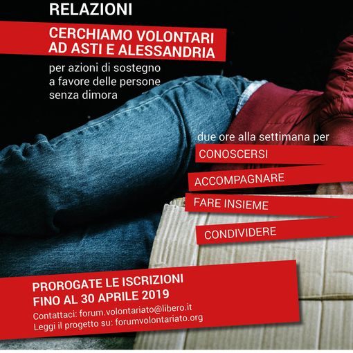 Anche ad Asti si cercano volontari per il progetto “Alimentiamo relazioni”