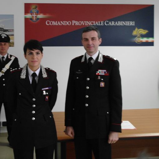 Il capitano Masselli, comandante della Compagnia Carabinieri di Villanova d'Asti, ritratta con il ten. col. Breda, comandante provinciale dell'Arma Il capitano Masselli, comandante della Compagnia Carabinieri di Villanova d'Asti, ritratta con il ten. col. Breda, comandante provinciale dell'Arma