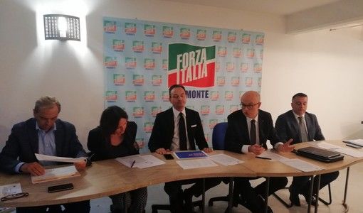 Alberto Cirio con i responsabili piemontesi dei partiti del centrodestra