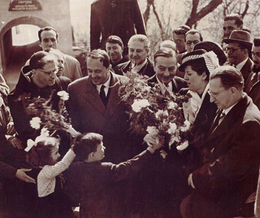Una testimonianza dello storico incontro (foto tratta dall'archivio del Parco di Crea)