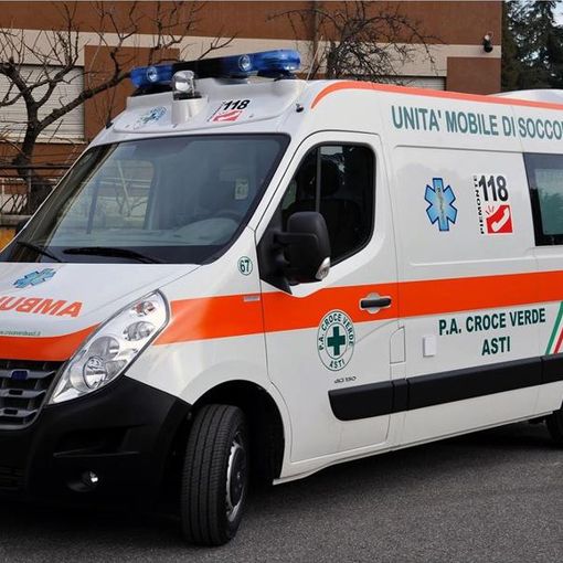 Una delle ambulanze della Croce Verde di Asti