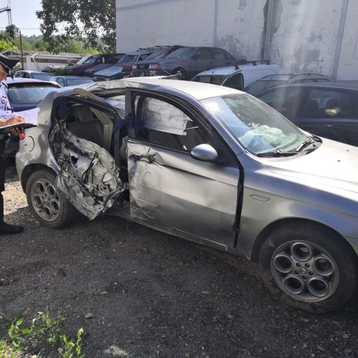 La Alfa 147 incidentata