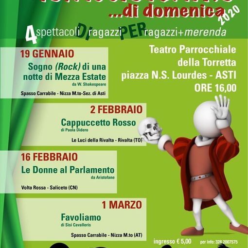 La compagnia nicese Spasso Carrabile porta ad Asti teatro per ragazzi recitato… da ragazzi!
