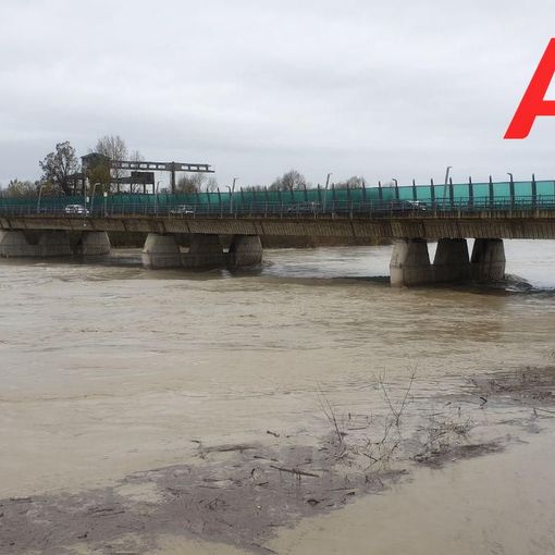 Allerta meteo: ad Asti il Tanaro, in piena, sta transitando dentro i margini [FOTO e VIDEO]