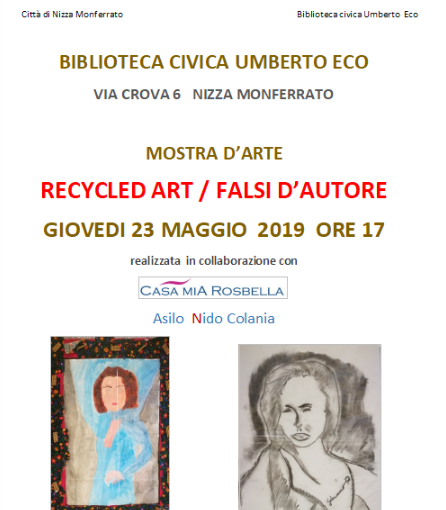 In mostra alla Biblioteca di Nizza Monferrato i “Falsi d’autore” creati dagli ospiti della casa di riposo Rosbella