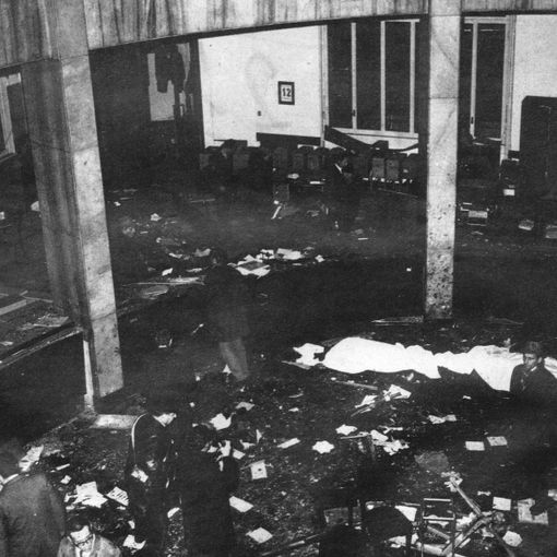 L'immagine, tratta da Wikipedia, documenta la devastazione post esplosione del potente ordigno