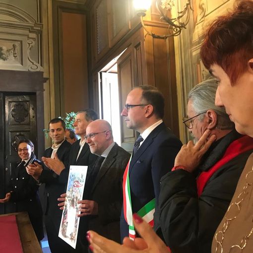 La consegna del premio a Pietro Buffa