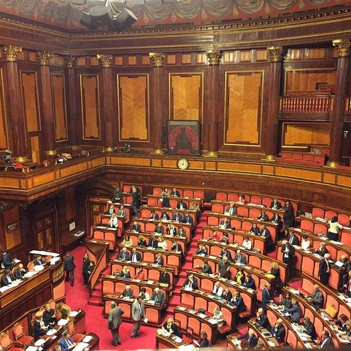 L'aula di Palazzo Madama - Immagine tratta da Wikipedia di Fratello.Gracco - Opera propria, CC BY-SA 4.0, https://commons.wikimedia.org/w/index.php?curid=69405232