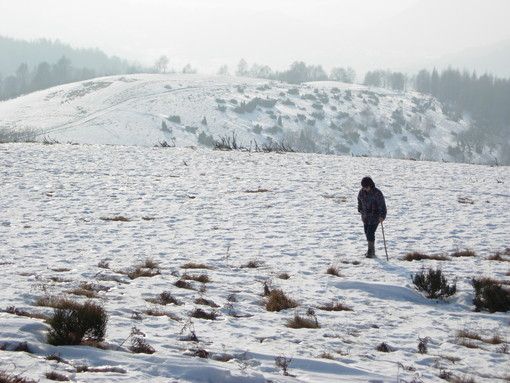 Sulla dorsale innevata (ph. Mauro Carlesso)