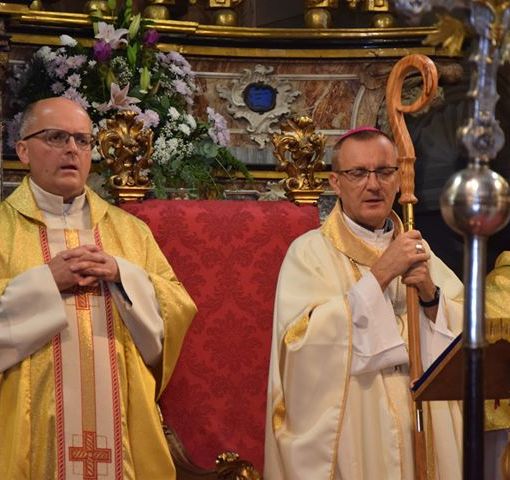 Don Rampone con mons. Marco Prastaro, vescovo di Asti