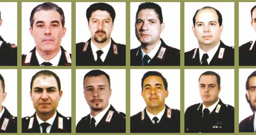 Le vittime della strage (foto tratta dal sito dell'Arrma dei Carabinieri)