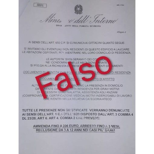 &quot;Se non siete residenti dovete lasciare le abitazioni ospitanti&quot;: la Polizia di Stato smaschera il volantino-truffa