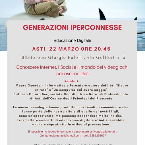 Un incontro, in programma presso la Biblioteca Astense, illustrerà opportunità e pericoli del Web