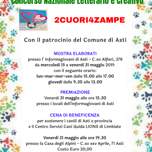 Da mercoledì, l’Informagiovani ospiterà le opere partecipanti a “2CUORI4ZAMPE”