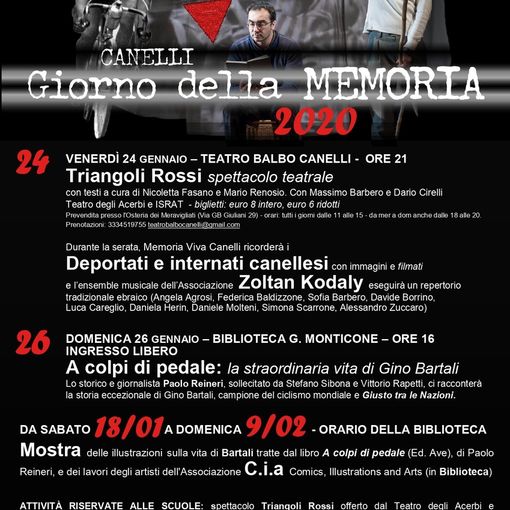 Canelli, fitto calendario per le celebrazioni della Giornata della Memoria