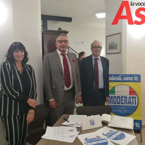 Elisa Zeppa, il coordinatore cittadino Luigi Gai e Maurizio Carcione