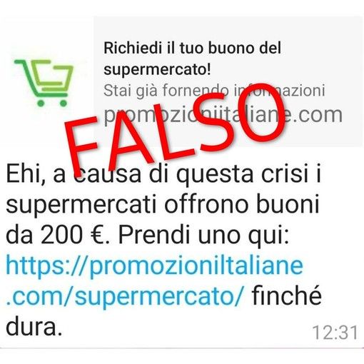 Emergenza coronavirus: la Polpost segnala la truffa dei falsi buoni del supermercato