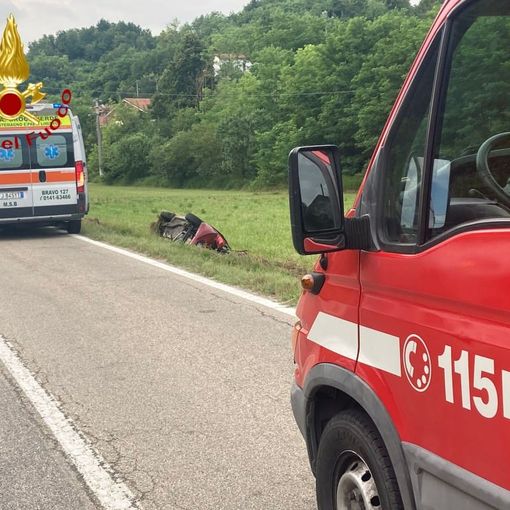 Ancora un incidente stradale nell'Astigiano. Auto esce di strada in località Valenzani