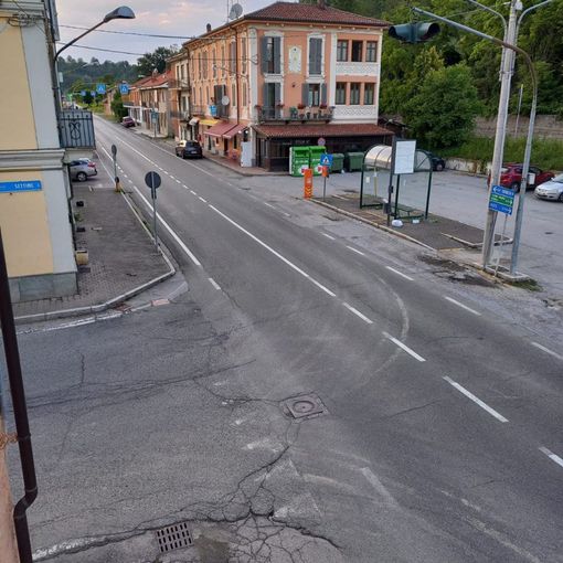 L'incrocio sulla Asti Chivasso in località Meridiana di Settime